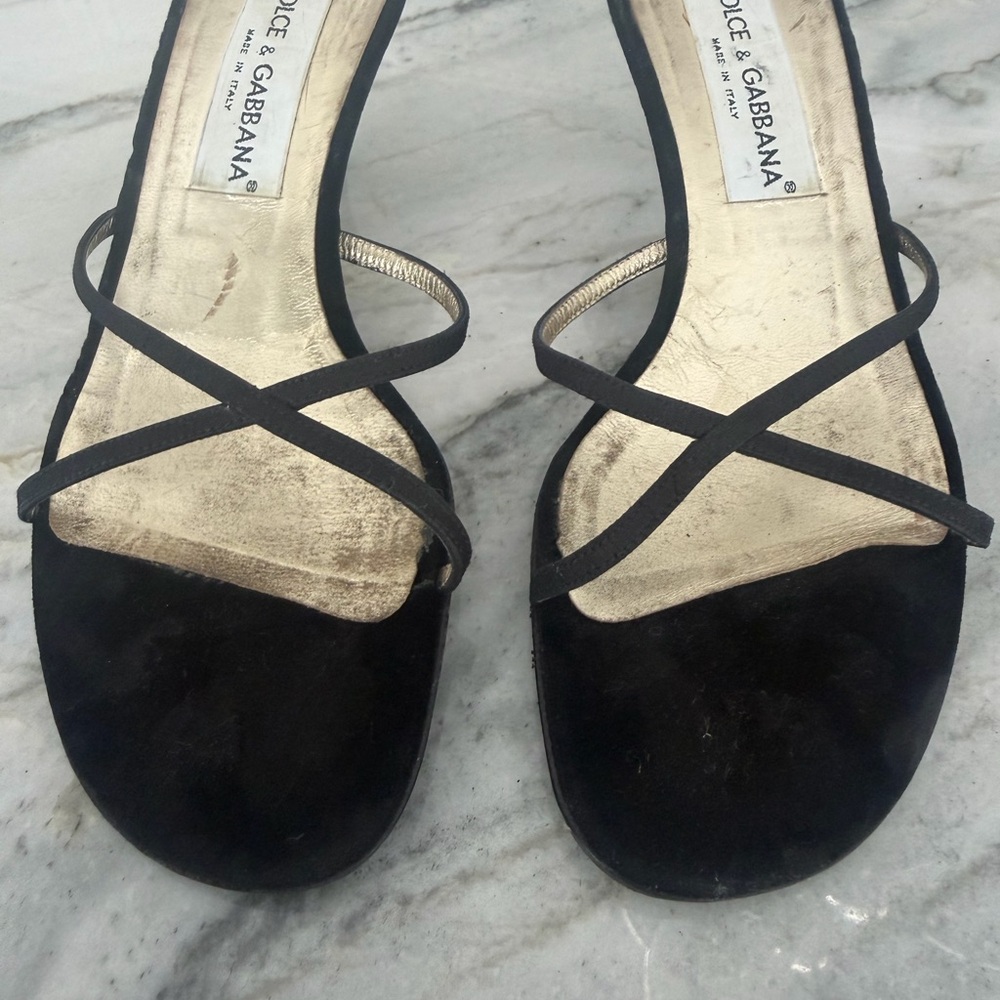 Dolce & Gabbana Black Strappy Heels